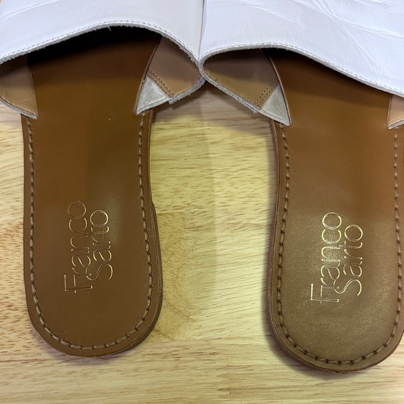 Franco Sarto White Leather Sandals - Picture 2 of 7